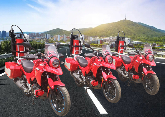 SUZUKI Fire Fighting Motorcycle Water que refrigera a cor preta e vermelha 250cc