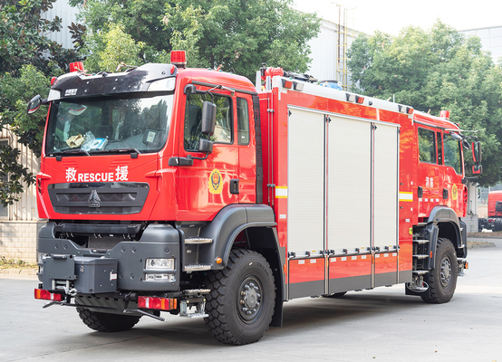 Sinotruk HOWO Caminhão de resgate e combate a incêndios de cabeça dupla Veículo especializado Fábrica da China