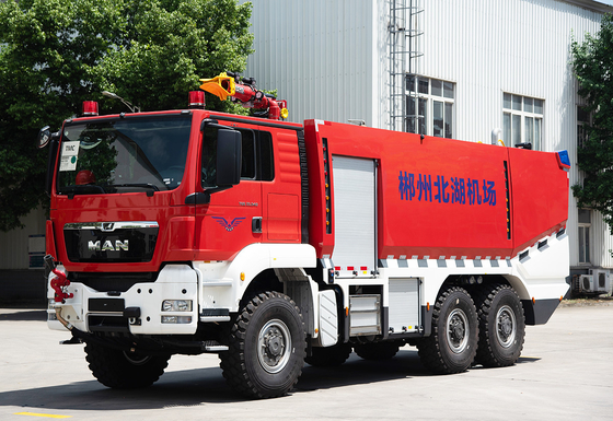 6x6 MAN Aeroporto de Resgate Caminhão de Bombeiros 11 toneladas Com 10000L Tanque de Água Preço Veículo Especializado China fábrica