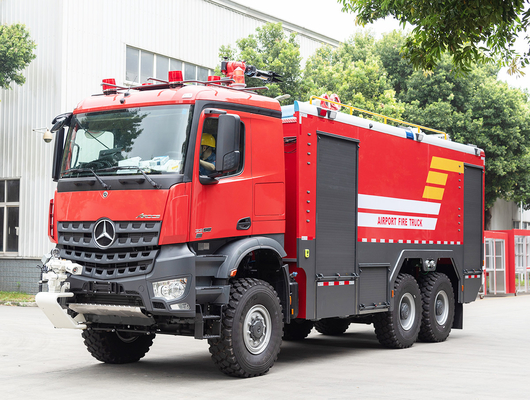 Benz 6x6 ARFF Aeroporto Caminhão de bombeiros Veículo especializado Preço Aeroporto Acidente Concurso China Fábrica