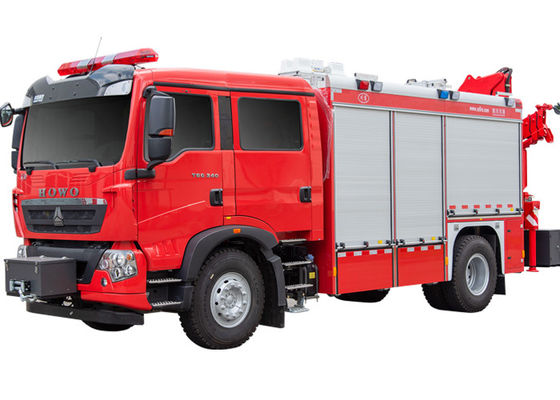 Carro de bombeiros especial de Sinotruk HOWO com equipe de salvamento