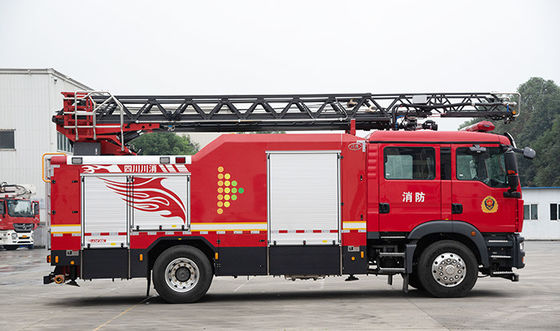 Carro de bombeiros de escada aérea de Sitrak 18m com sistema extinguindo dos CAFS