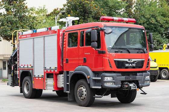 Carro de bombeiros especial do salvamento do HOMEM de Alemanha com guincho &amp; guindaste &amp; gerador