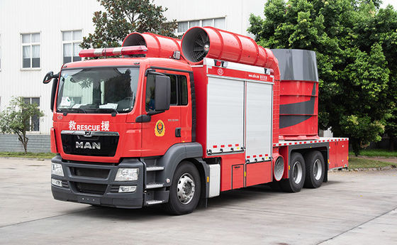 Caminhão especial da luta contra o incêndio da exaustão do fumo do HOMEM de Alemanha com tanque de água