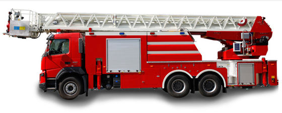 Caminhão da luta contra o incêndio da escada aérea do salvamento de Volvo 42m com tanque de água